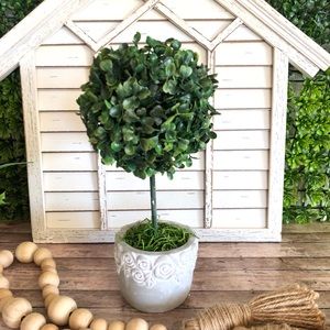 Shabby Chic Boxwood Topiary Tree